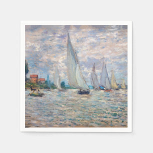 Serviette En Papier Claude Monet - Bateaux Regatta à Argenteuil