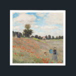 Serviette En Papier Claude Monet - Champ de pavot<br><div class="desc">Poppy Field / Poppies sauvages,  près d'Argenteuil / Les Coquelicots - Claude Monet en 1873</div>