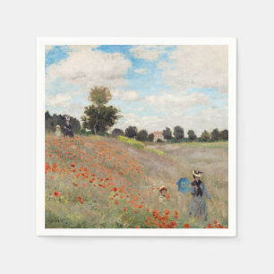 Serviette En Papier Claude Monet - Champ de pavot