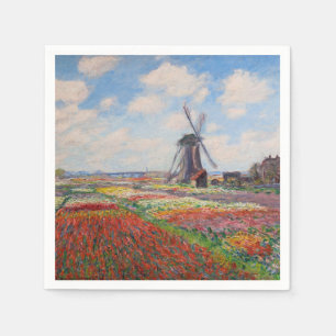 Serviette En Papier Claude Monet - Champ de Tulipes en Hollande