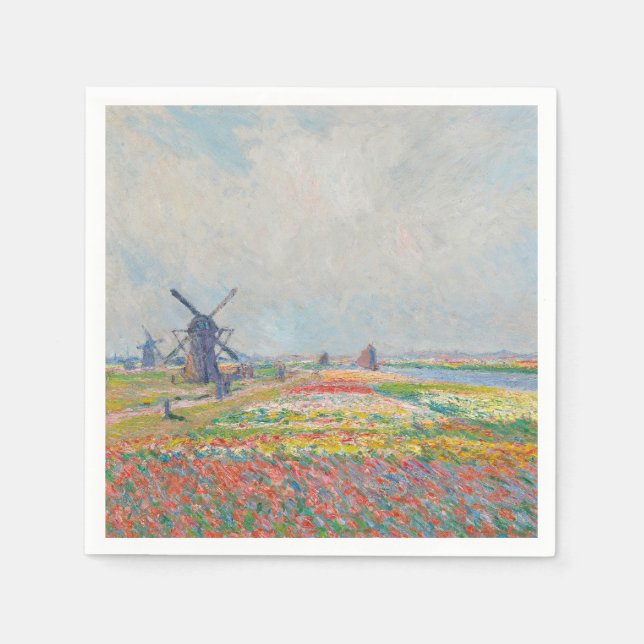 Serviette En Papier Claude Monet - Champs de tulipe près de La Haye (Devant)