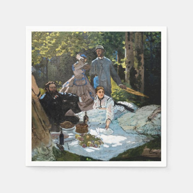 Serviette En Papier Claude Monet - Déjeuner sur l'herbe, panneau droit (Devant)