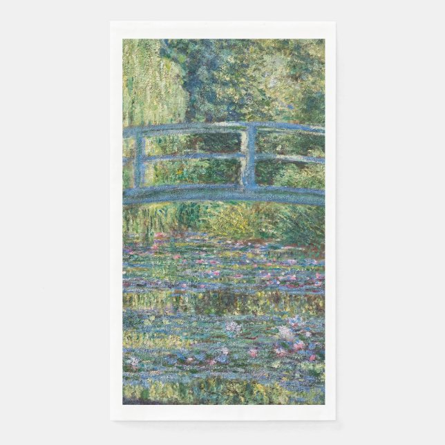 Serviette En Papier Claude Monet - Eau Lily étang, Harmonie verte (Devant)