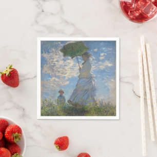 Serviette En Papier Claude Monet Femme au Parasol Beaux-Arts