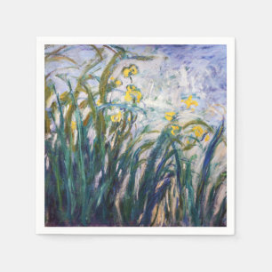 Serviette En Papier Claude Monet - Iris jaunes et violets