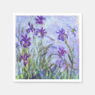 Serviette En Papier Claude Monet - Iris Mauves / Iris Mauves