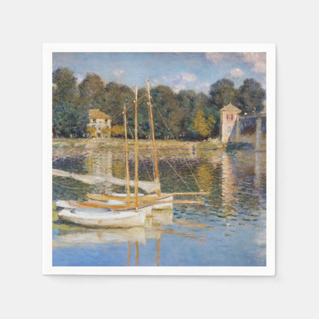Serviette En Papier Claude Monet - Le pont Argenteuil (Devant)