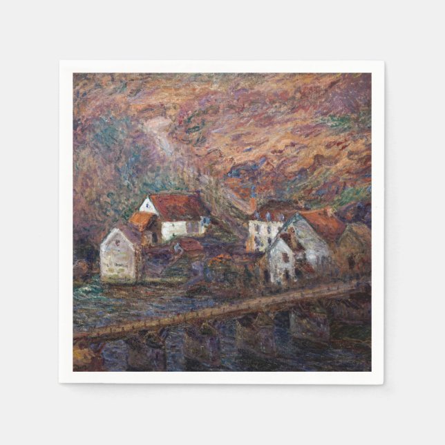 Serviette En Papier Claude Monet - Le pont de Vervy (Devant)