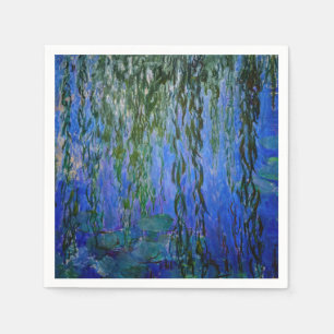 Serviette En Papier Claude Monet - Lys d'eau avec saule plumant