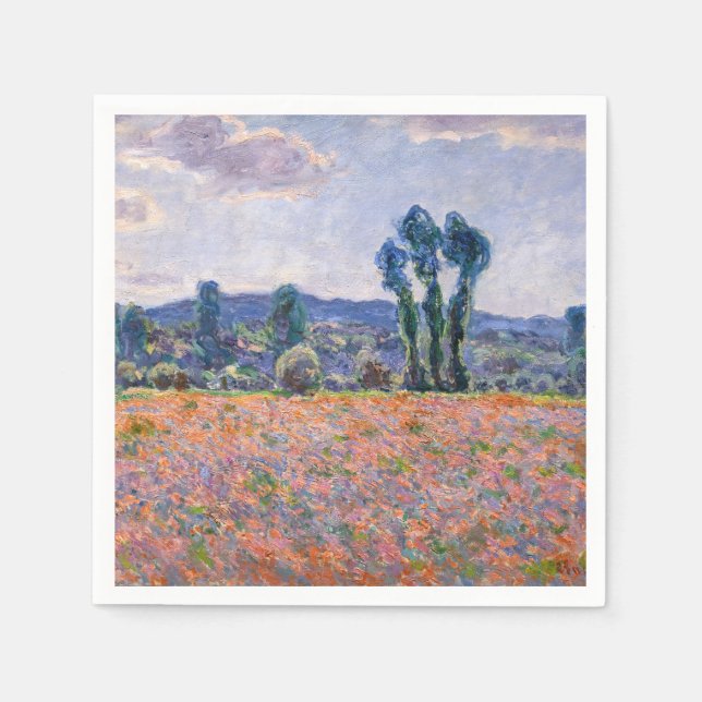 Serviette En Papier Claude Monet - Poppy Field 1890 (Giverny) (Devant)