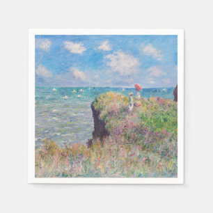 Serviette En Papier Claude Monet - Promenade sur la falaise à Pourvill