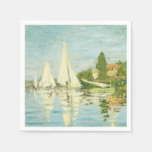 Serviette En Papier Claude Monet. Régates à Argenteuil    