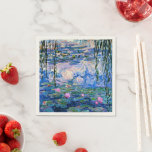 Serviette En Papier Claude Monet - Water Lilies, 1919,<br><div class="desc">Célèbre peinture de Water Lilies,  1919,  par Claude Monet</div>