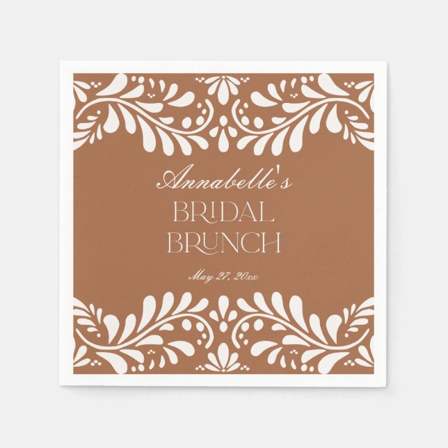 Serviette En Papier Clay Talavera Carrelage espagnol Fiesta Bridal Bru (Devant)