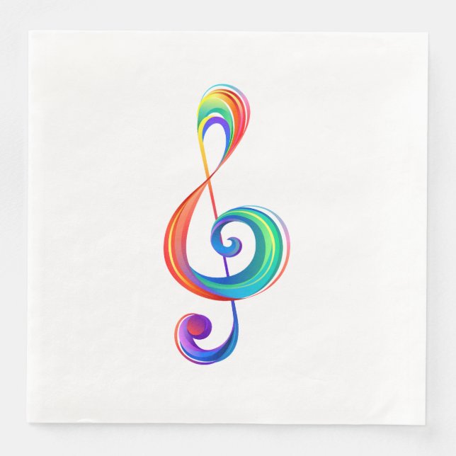 Serviette En Papier Clé arc-en-ciel (Devant)