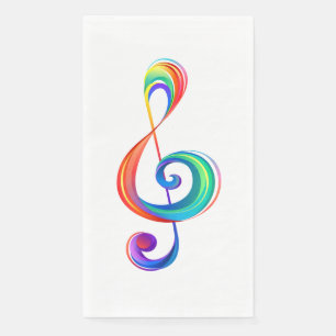 Serviette En Papier Clé arc-en-ciel