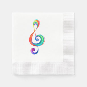 Serviette En Papier Clé arc-en-ciel