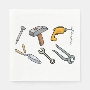 Serviette En Papier Clé et marteau de perçage outils à main