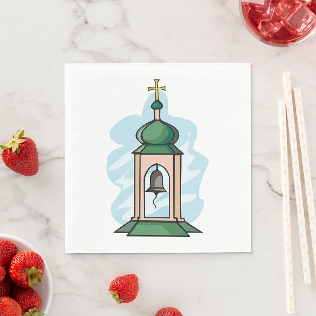 Serviette En Papier Clocher de l'église orthodoxe rustique (Créateur téléchargé)