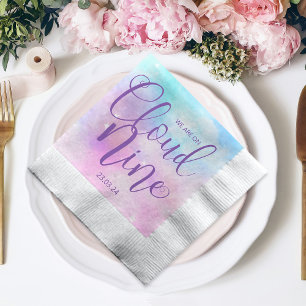 Serviette En Papier Cloud Neuf Baby shower fille