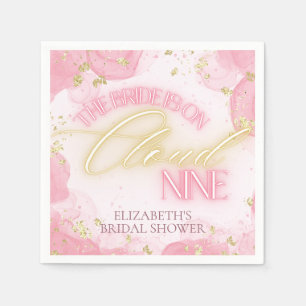 Serviette En Papier Cloud Nine 9 Glow Rose Gold Pailletés Enterrement 