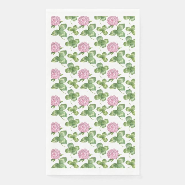 Serviette En Papier Clover violet | Saint Patrick's Day (Devant)