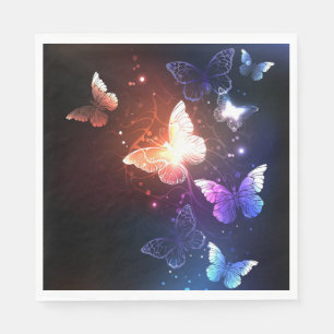 Serviette En Papier Clowing Night Butterflies