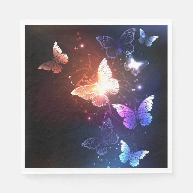 Serviette En Papier Clowing Night Butterflies (Devant)