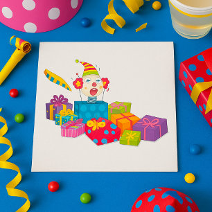 Serviette En Papier Clown de jouet dans une boîte serviettes