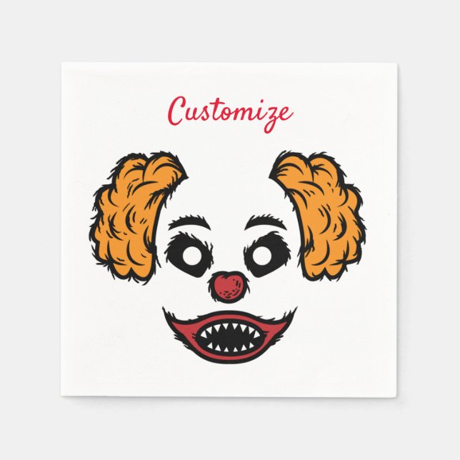 Serviette En Papier Clown effrayant Thunder_Cove (Devant)