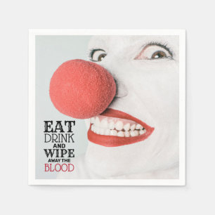 Serviette En Papier Clown tueur, fête d'Halloween