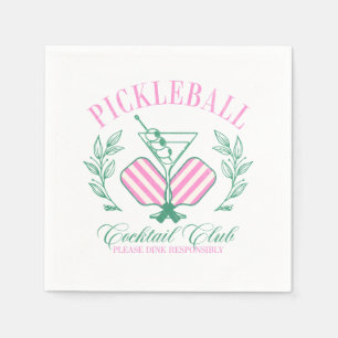 Serviette En Papier Club Cocktail Pickleball