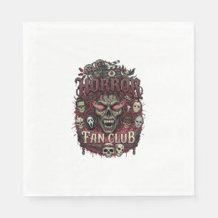 Serviette En Papier Club de fans d'horreur Halloween Visage de démon C