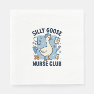 Serviette En Papier Club de l'infirmière Oie Idiote Dessin vectoriel d
