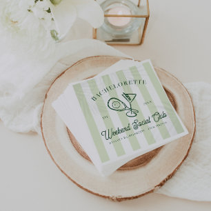 Serviette En Papier Club de Pickleball   Enterrement de vie de jeune f
