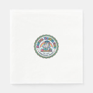 Serviette En Papier Club de professeur magique de licorne drôle cadeau