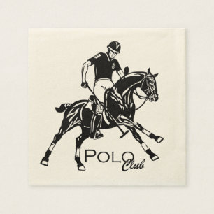 Serviette En Papier club de sport équestre de polo