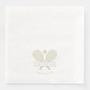 Serviette En Papier Club de Tennis moderne Raquettes personnalisées Mo