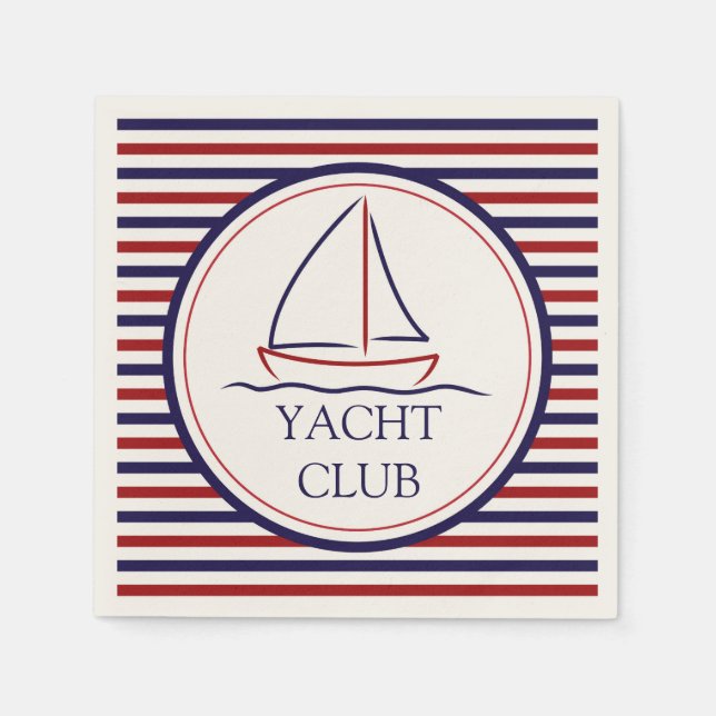 Serviette En Papier Club de yacht (Devant)