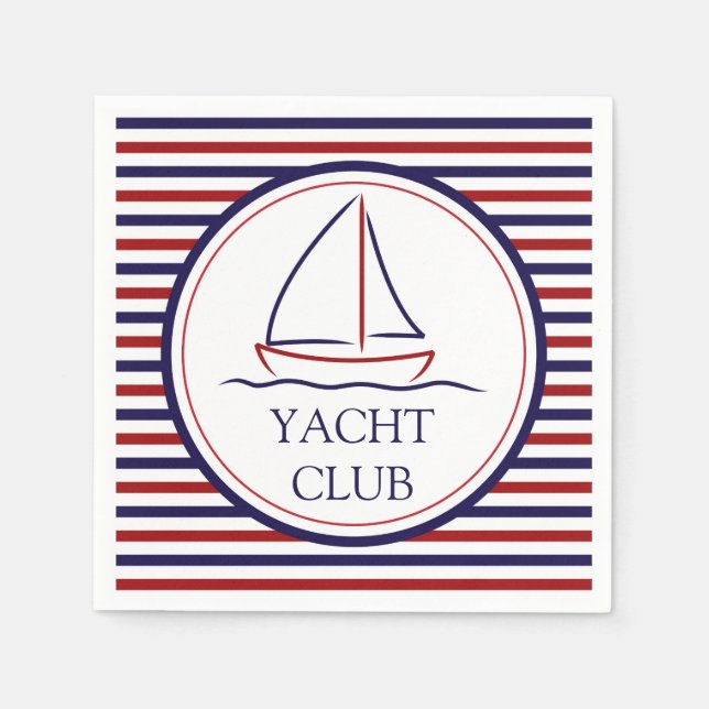 Serviette En Papier Club de yacht (Devant)