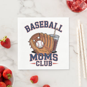 Serviette En Papier Club des mamans de baseball Fête des Mères