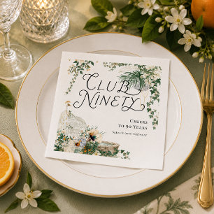 Serviette En Papier Club Ninety Garden Supper 90e Anniversaire