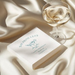 Serviette En Papier Club Social de Cocktail Personnalisé pour Enterrem<br><div class="desc">Célébrez la future mariée avec ces serviettes personnalisées et chic ! Personnalisables avec le nom de la mariée et le lieu de l'événement, elles constituent le cadeau idéal pour votre week-end de fête de bachelorette ou pour la suite de la mariée. Le design intemporel bleu sur crème ajoute une touche...</div>