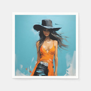 Serviette En Papier Coastal cowgirl esthétique fête de 30e anniversair