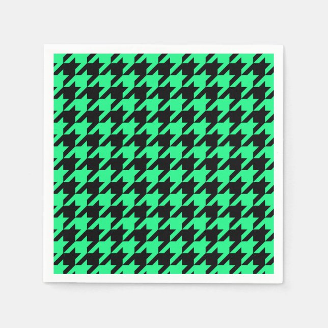 Serviette En Papier Coche de pied noir vert (Devant)