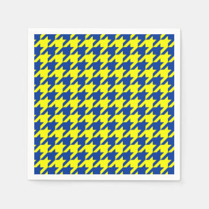 Serviette En Papier Coche en pied de chemise bleu jaune