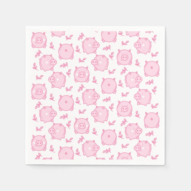 Serviette En Papier Cochon (Devant)