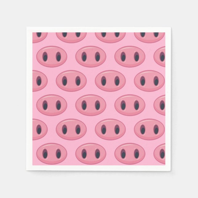 Serviette En Papier Cochon  (Devant)