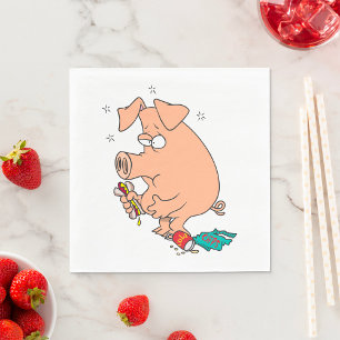 Serviette En Papier Cochon complet