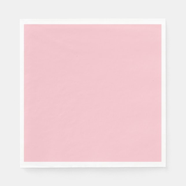 Serviette En Papier Cochon solide rose doux (Devant)